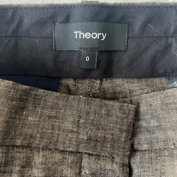 Theory Treeca Linen Blend Pants Size 0 - Picture 6 of 8